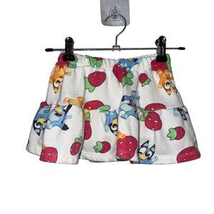 Bluey Toddler Girls Tiered Skirt With Elastic Waistband 18M Character Print